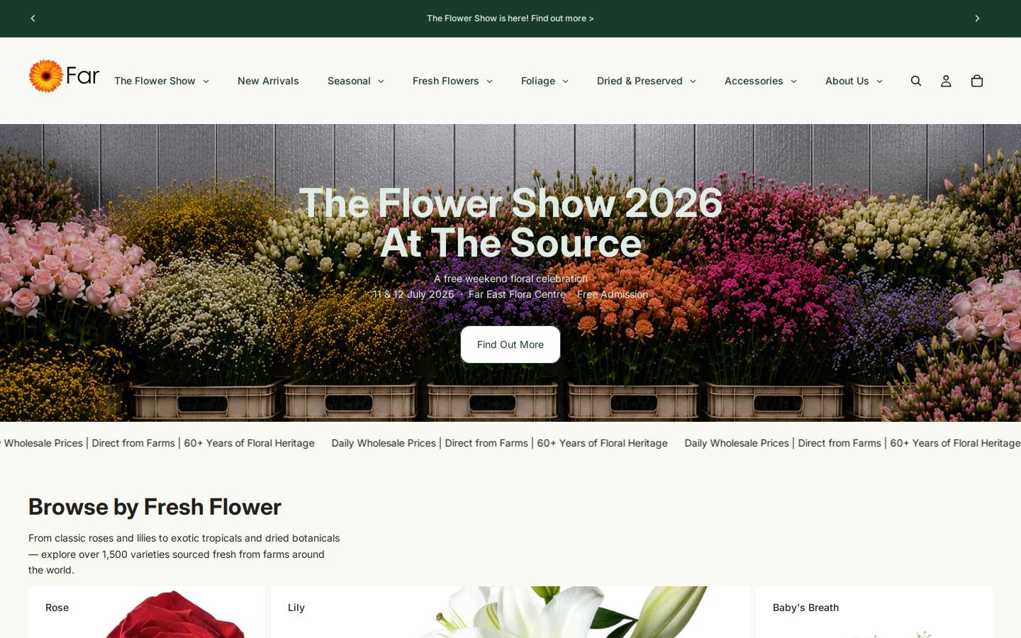 fareastfloramarket.com homepage screenshot
