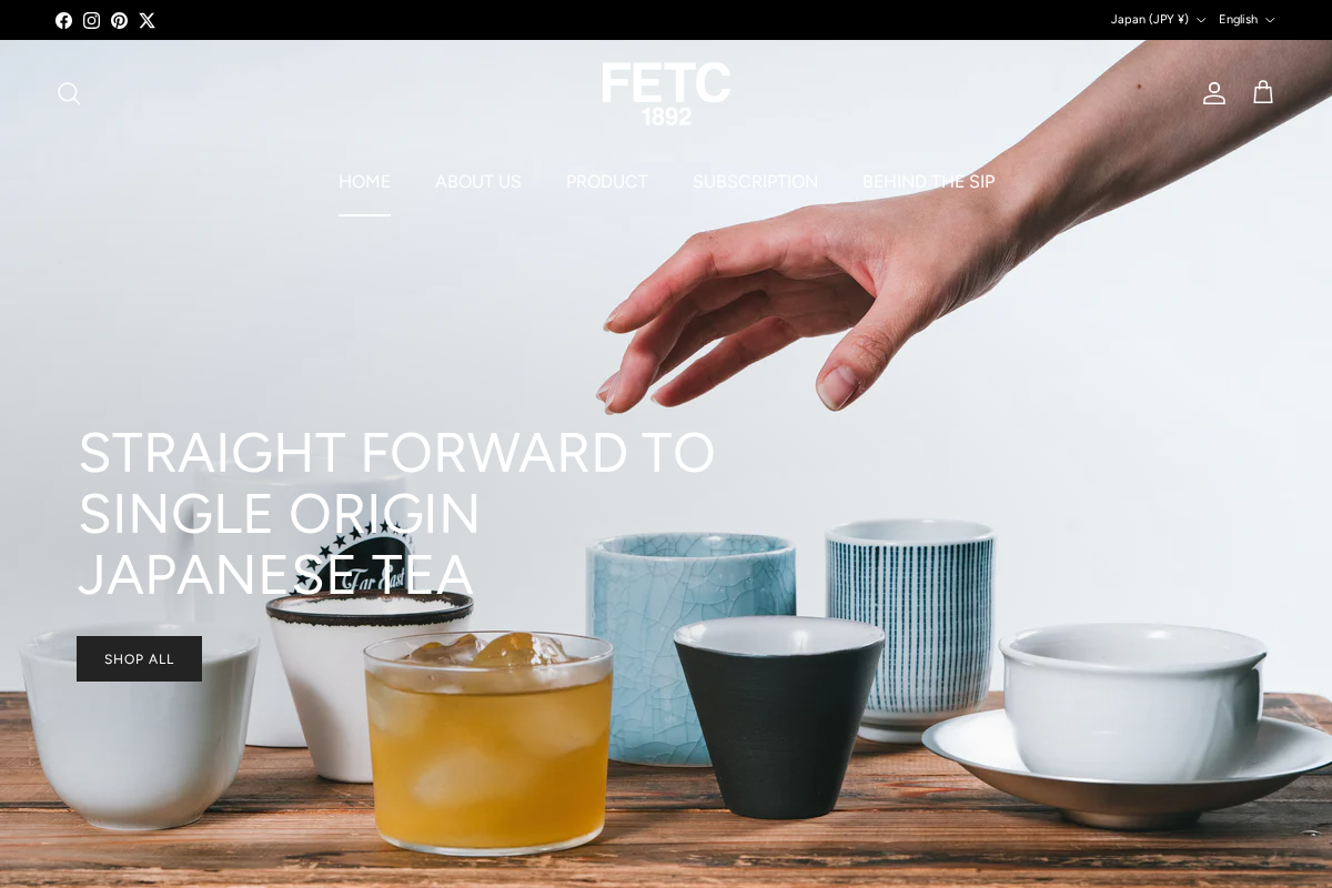 FAR EAST TEA COMPANY homepage screenshot