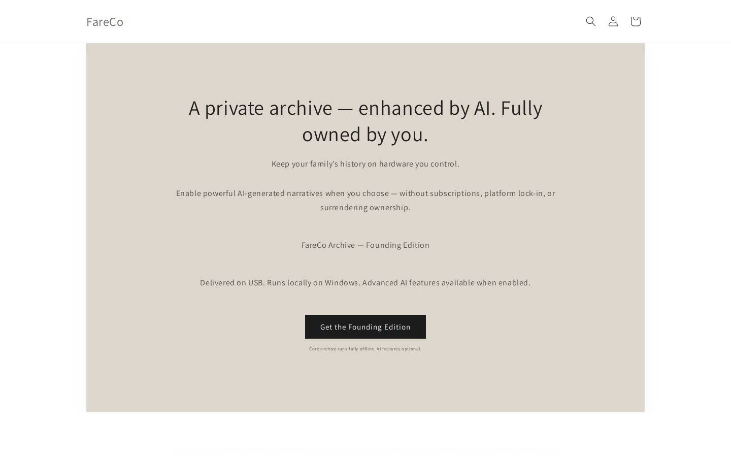fareco.store homepage screenshot