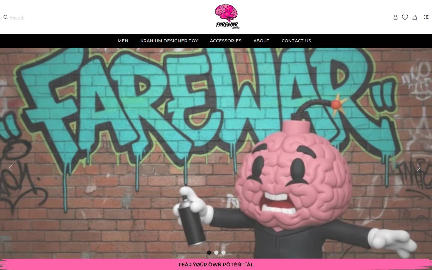 farewarclothing.com homepage screenshot