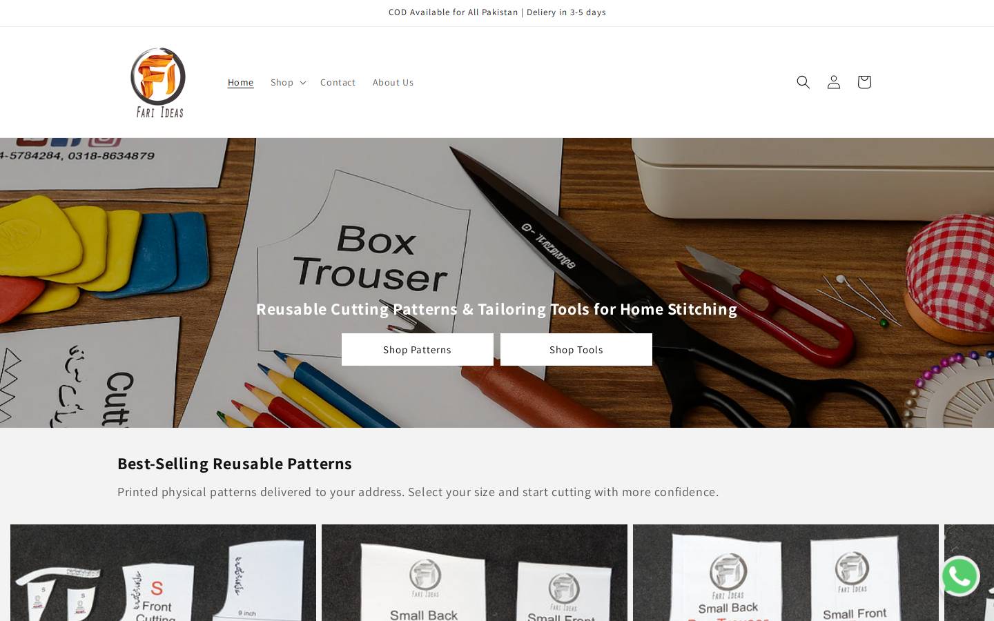 fariideas.com homepage screenshot