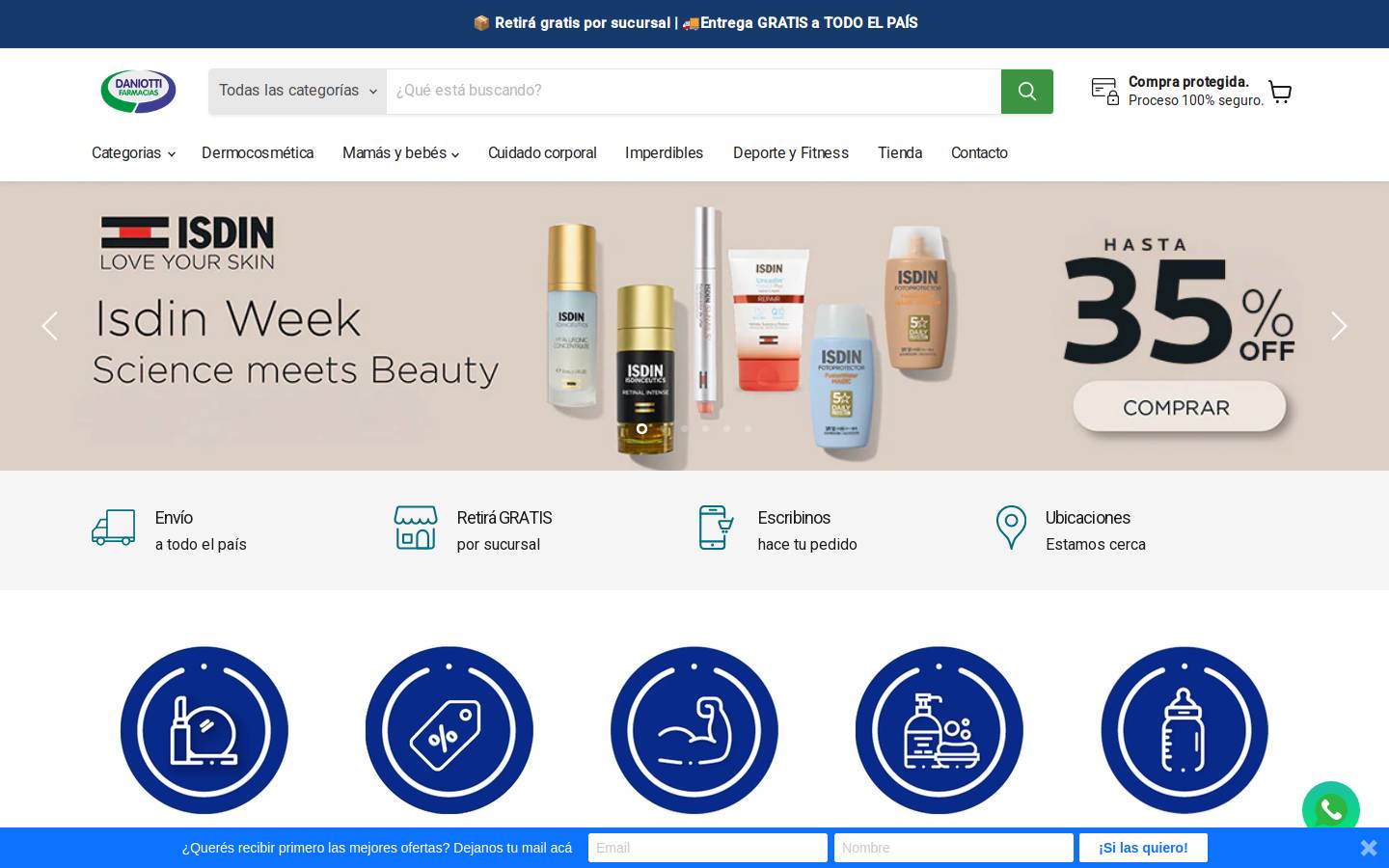 farmaciadaniotti.com homepage screenshot