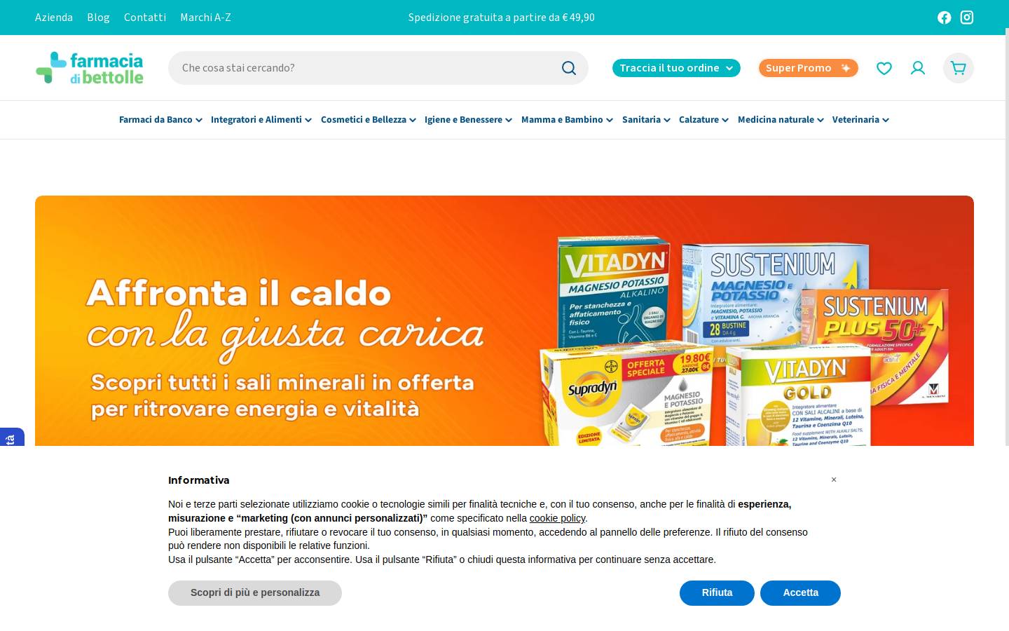 Farmacia Di Bettolle homepage screenshot
