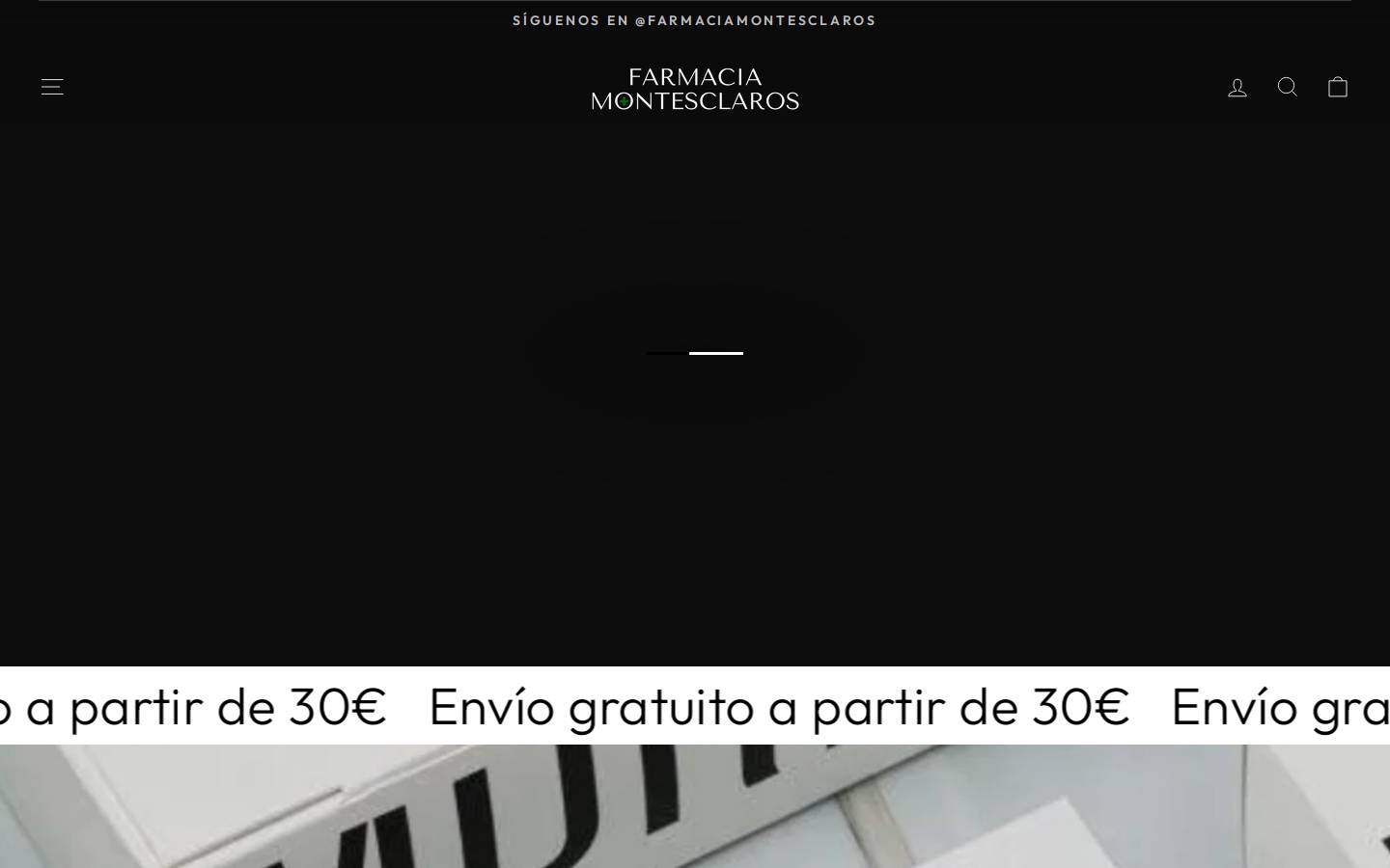 farmaciamontesclaros.es homepage screenshot