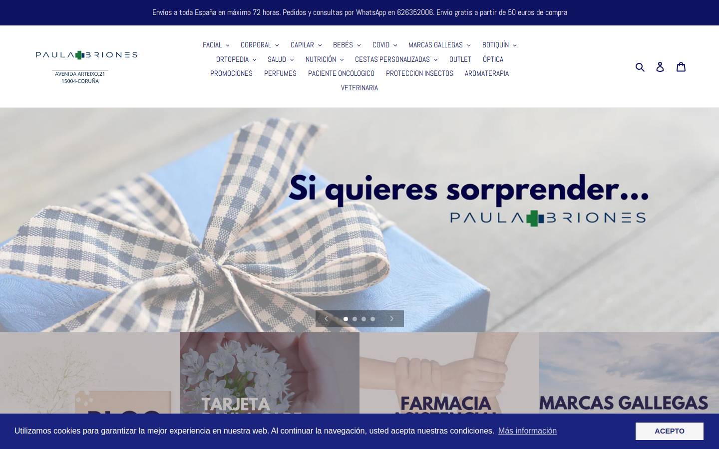 Farmaciapaulabriones homepage screenshot