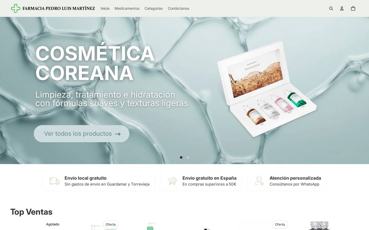 farmaciapedroluismartinez.com homepage screenshot