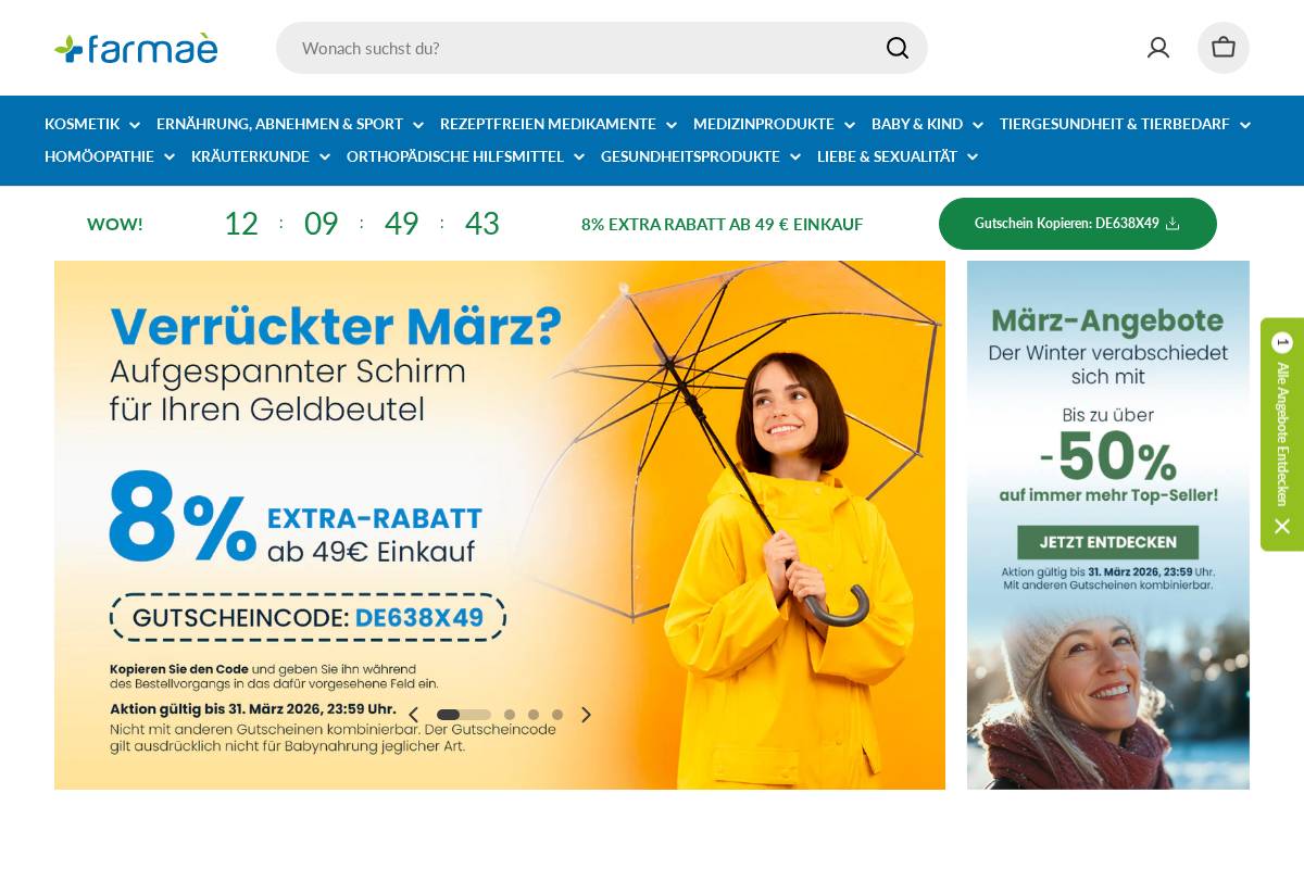 Farmae homepage screenshot