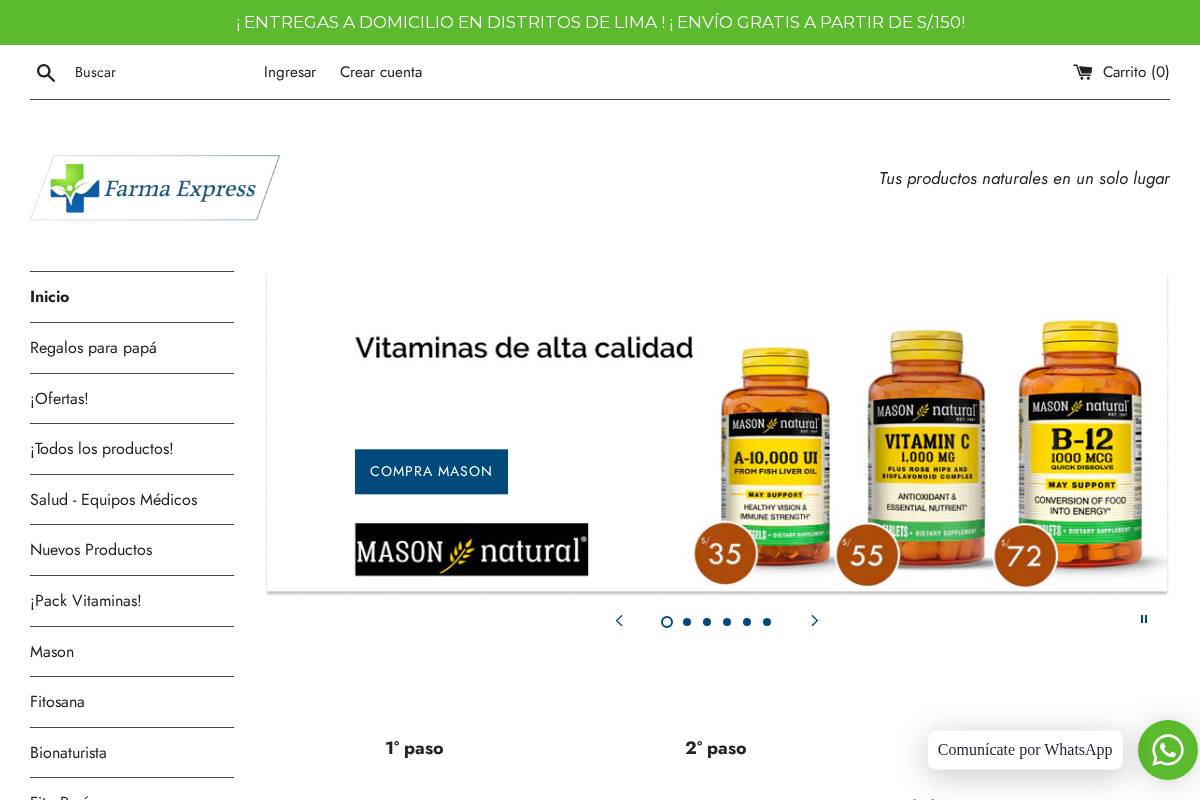 farmaexpress.com.pe homepage screenshot