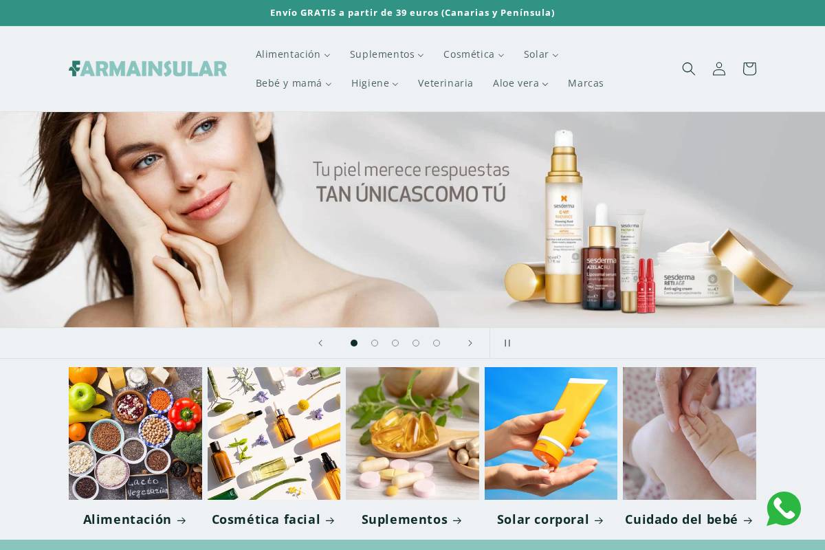 Farmainsular homepage screenshot