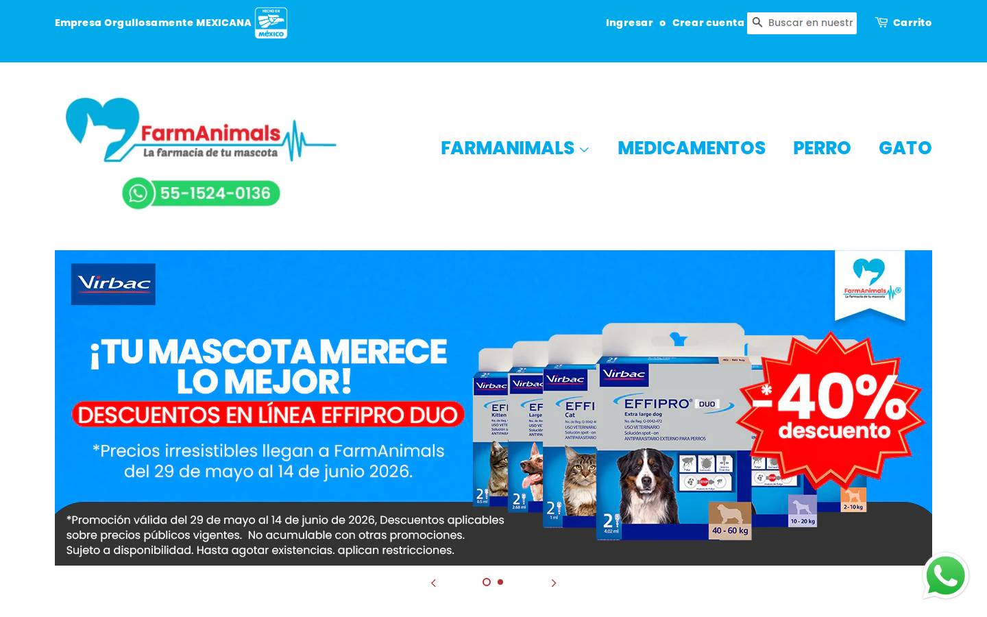 farmanimals.com.mx homepage screenshot