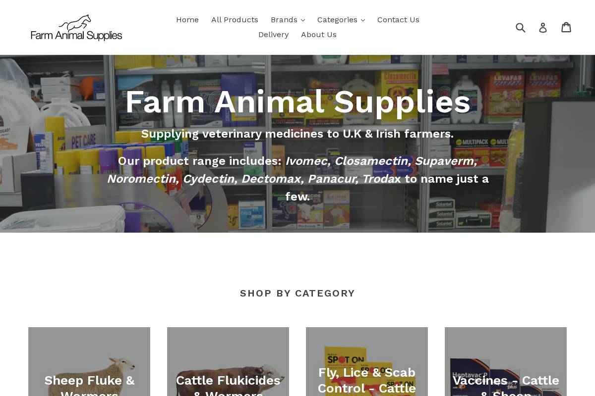 farmanimalsupplies.co.uk homepage screenshot