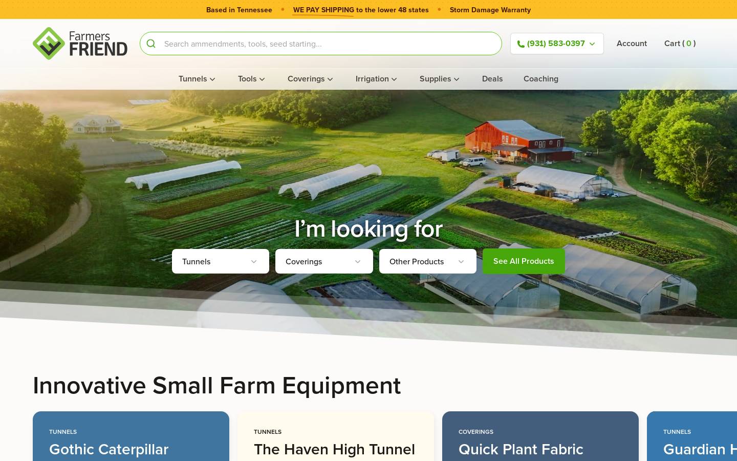farmersfriend.com homepage screenshot