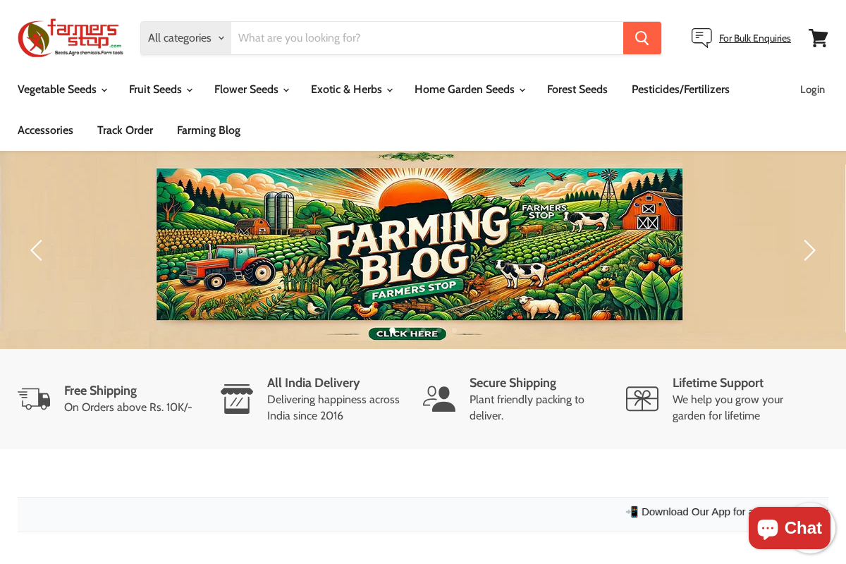 Farmers Stop homepage screenshot
