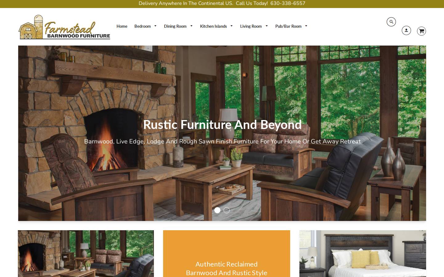 farmsteadbarnwoodfurniture.com homepage screenshot