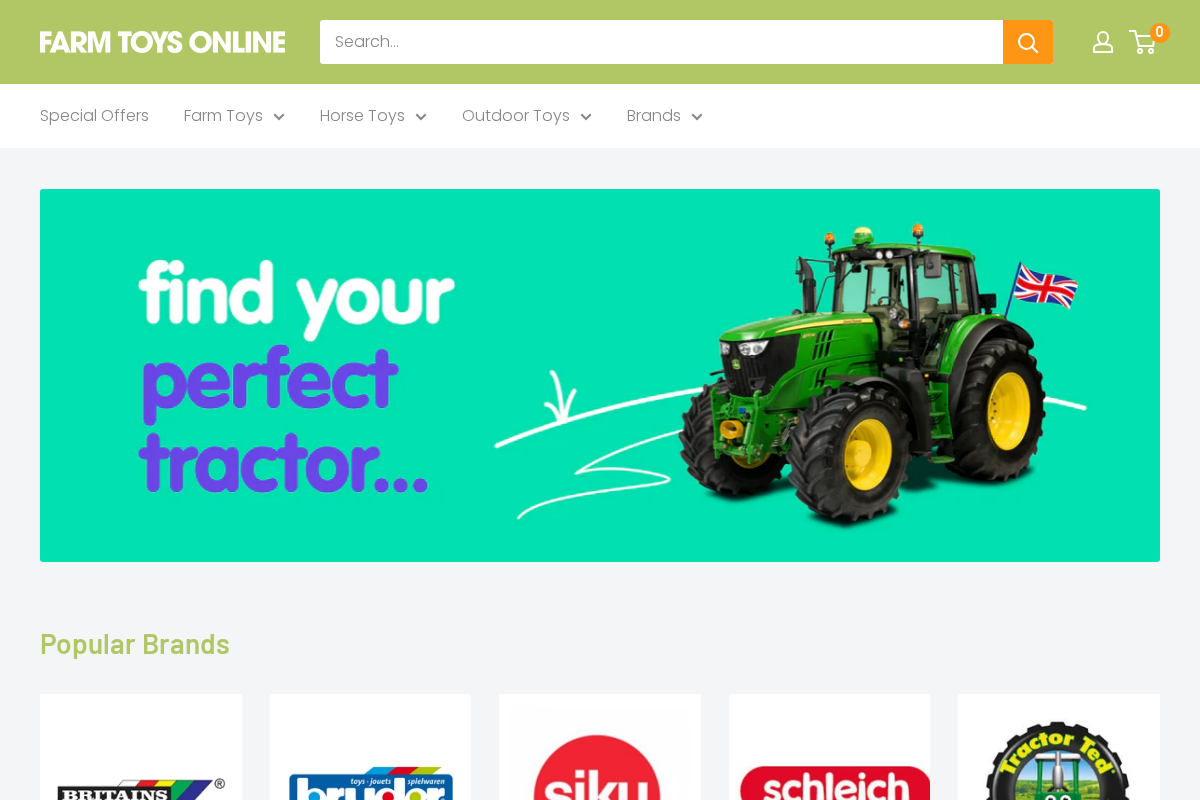 Farm Toys Online homepage screenshot
