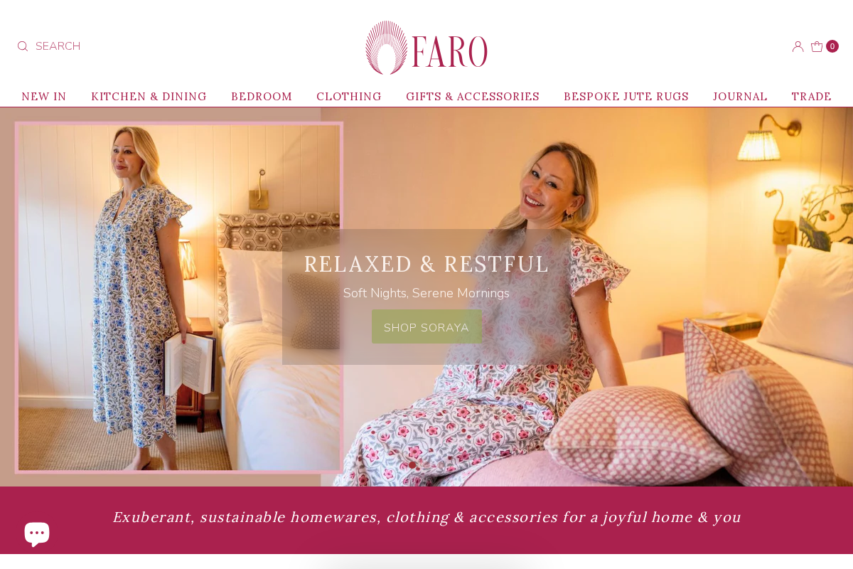 FARO  homepage screenshot