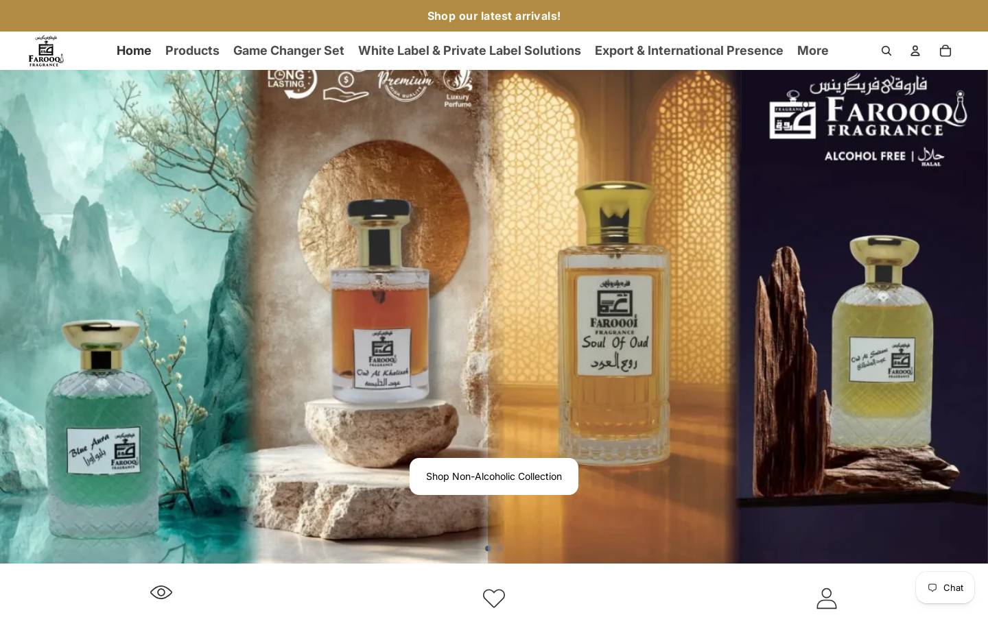 farooqifragrance.com homepage screenshot