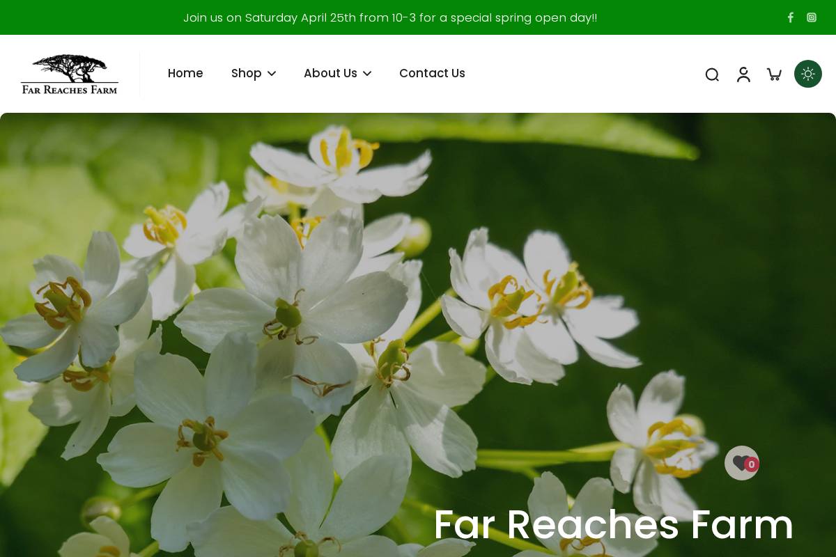 farreachesfarm.com homepage screenshot