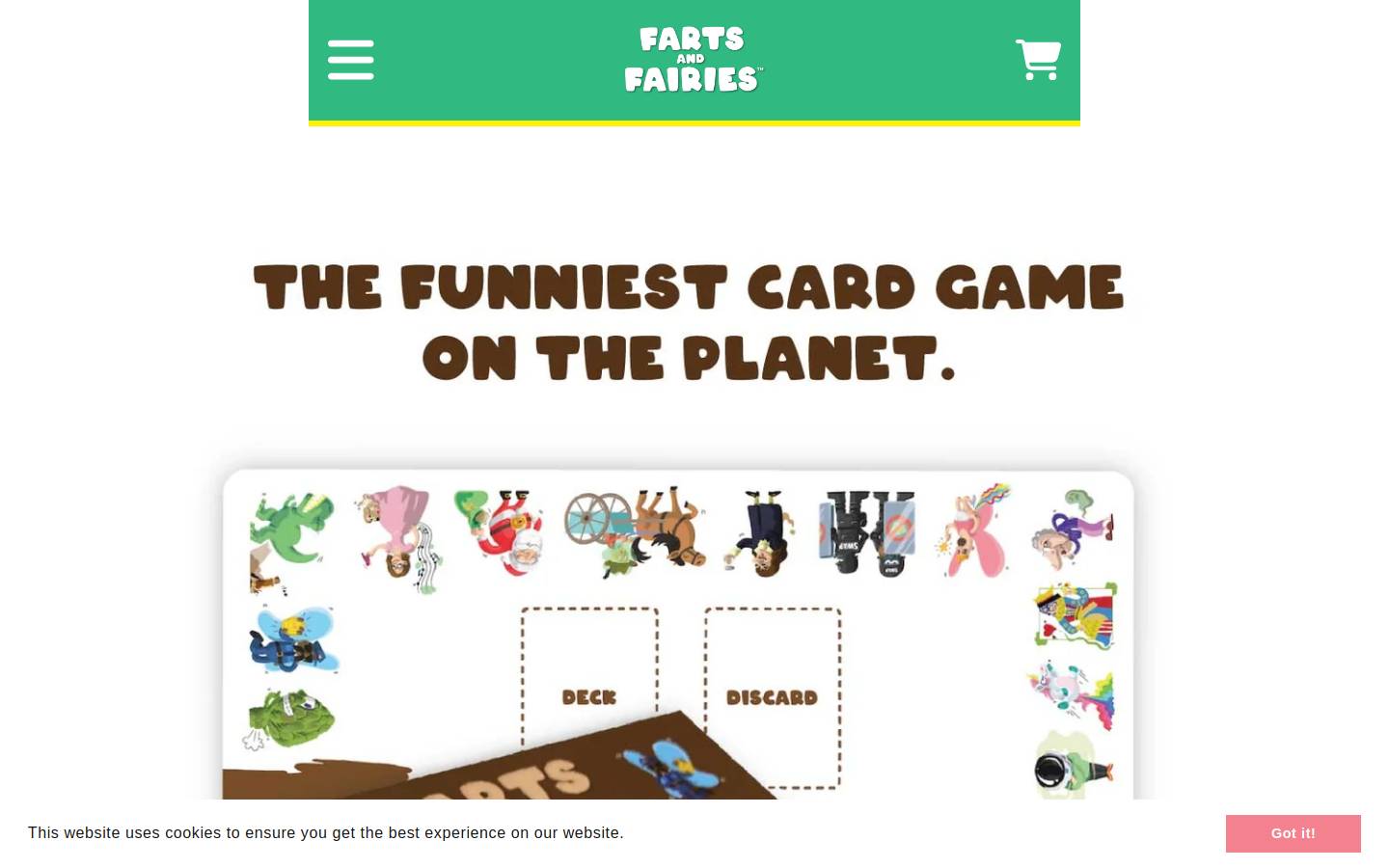 fartsandfairies.com homepage screenshot