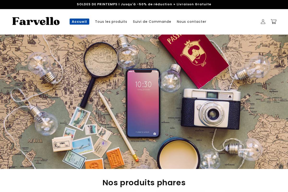 Farvello homepage screenshot