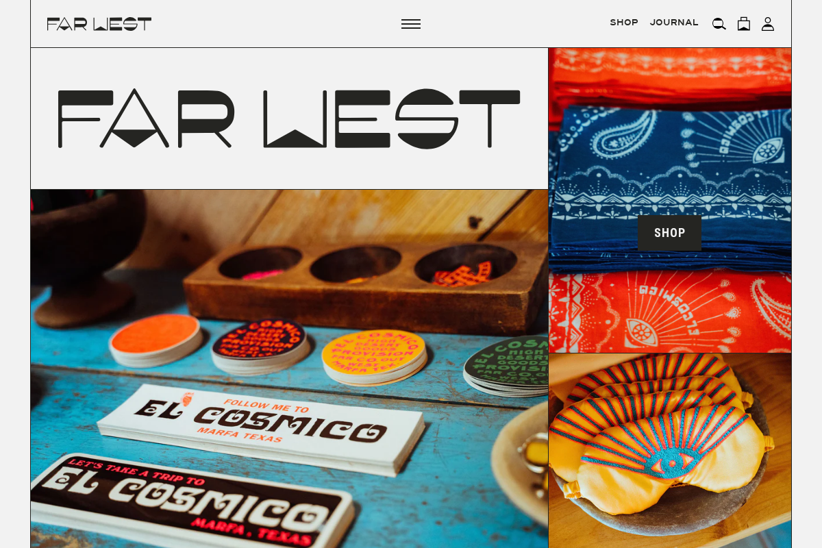 Far West homepage screenshot
