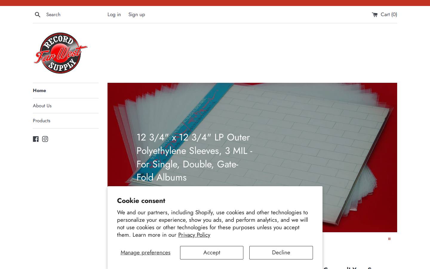 farwestrecordsupply.com homepage screenshot