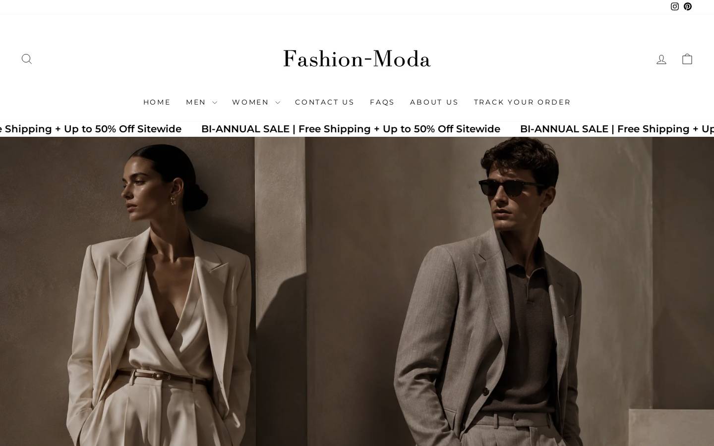 Fashion Moda homepage screenshot