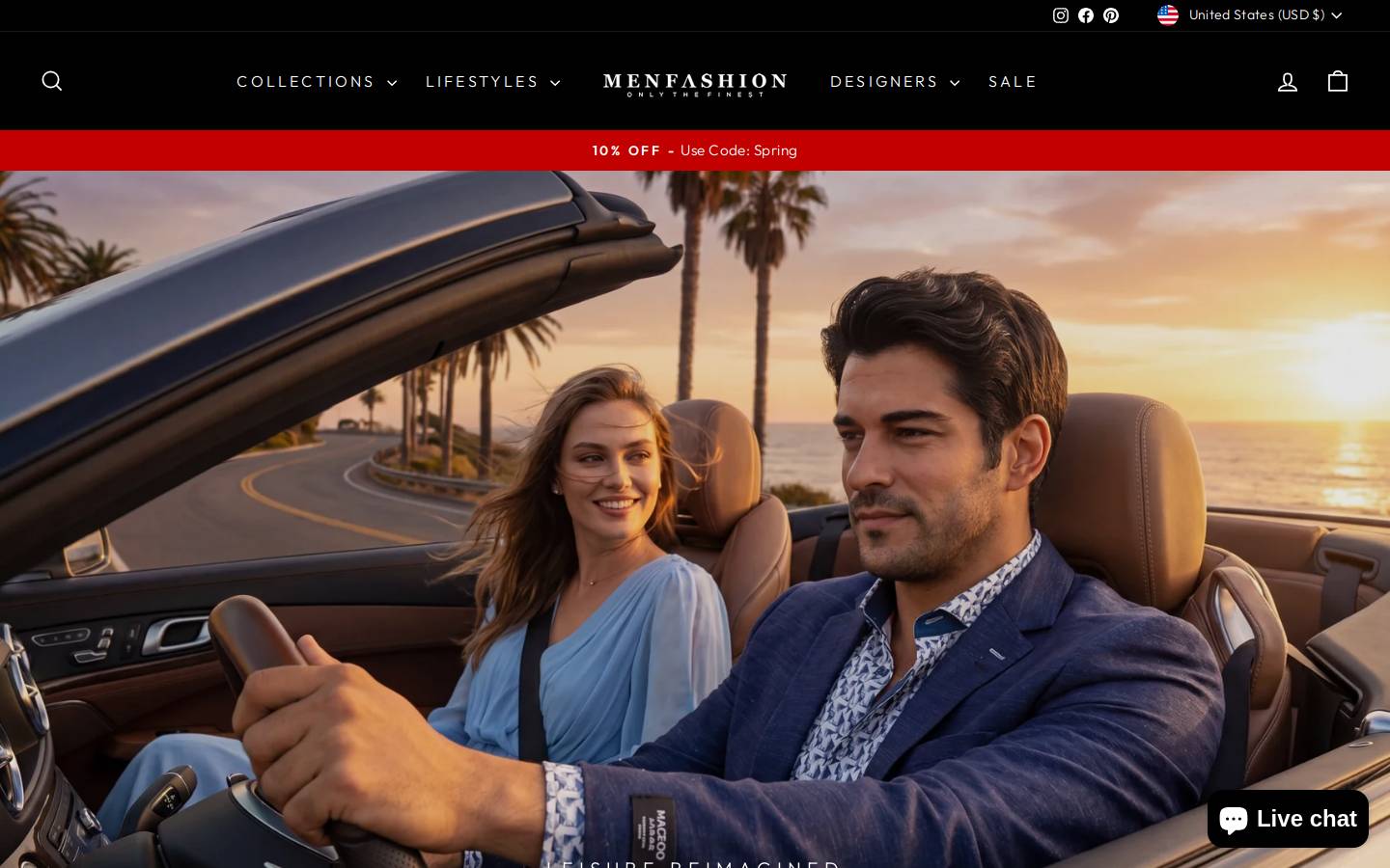 fashion-shirts.com homepage screenshot
