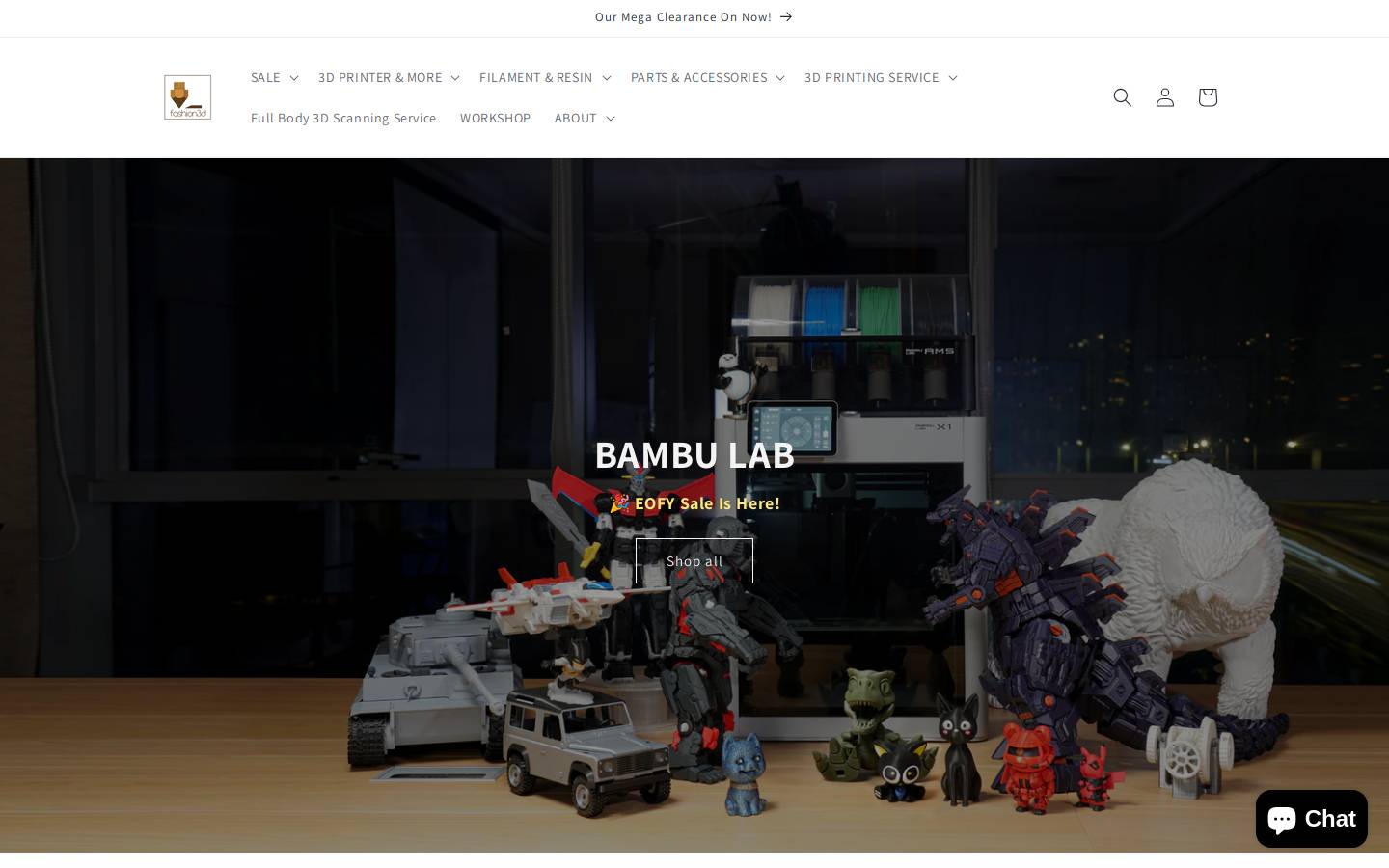 fashion3d.com.au homepage screenshot