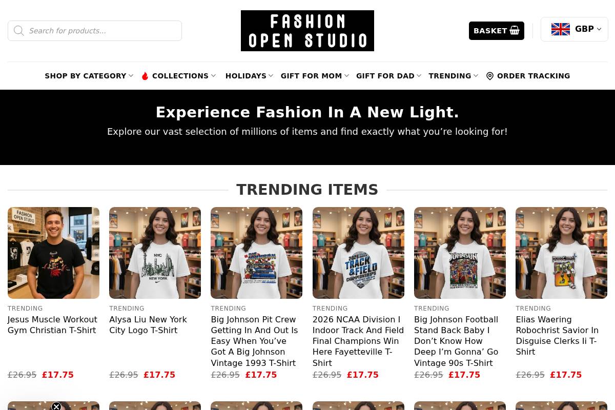 Fashionboundary homepage screenshot