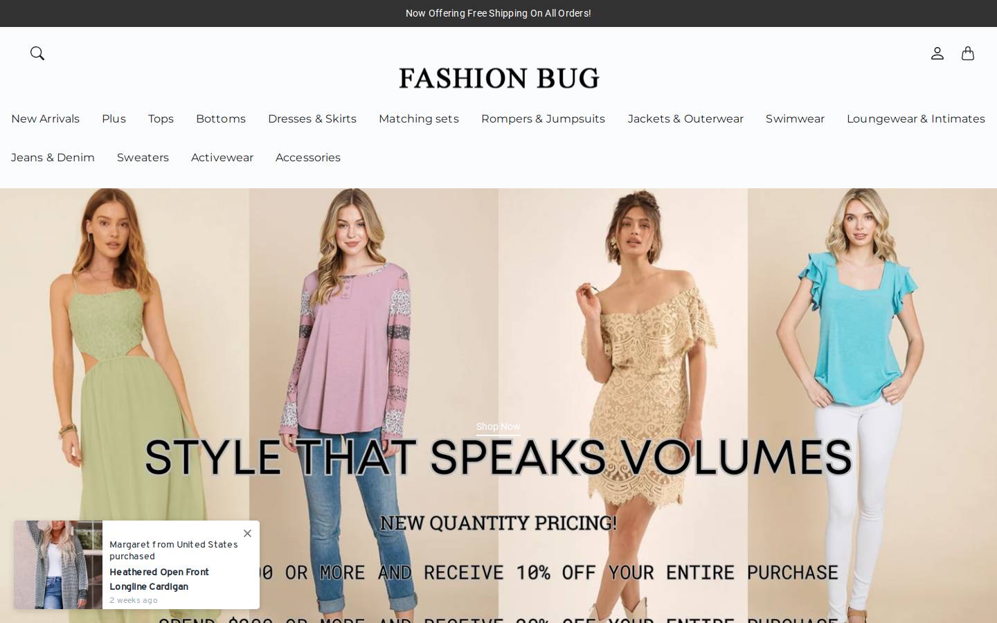 fashionbugstore.com homepage screenshot
