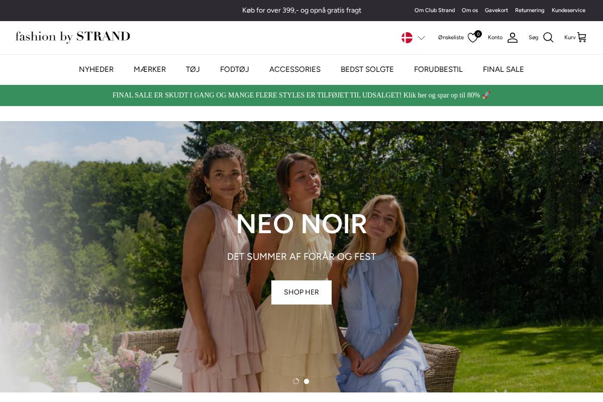 Fashionbystrand homepage screenshot