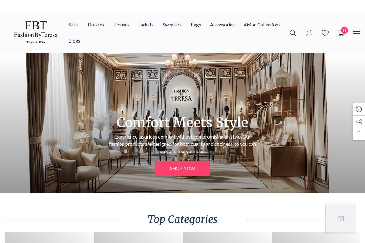 fashionbyteresa.com homepage screenshot