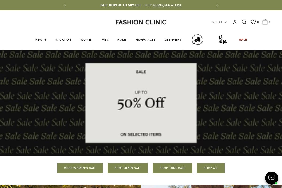 fashionclinic.com homepage screenshot