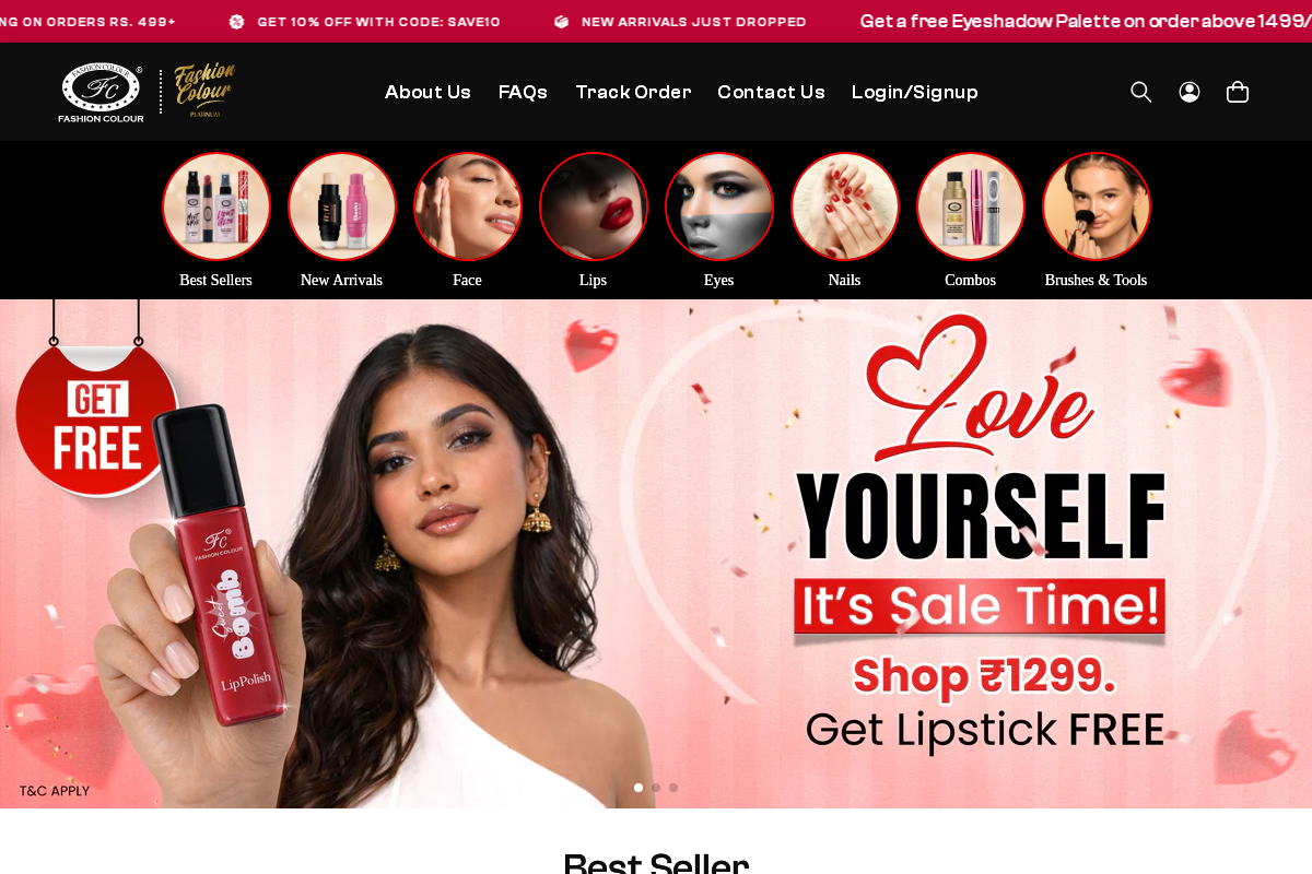 Fashion Colour homepage screenshot