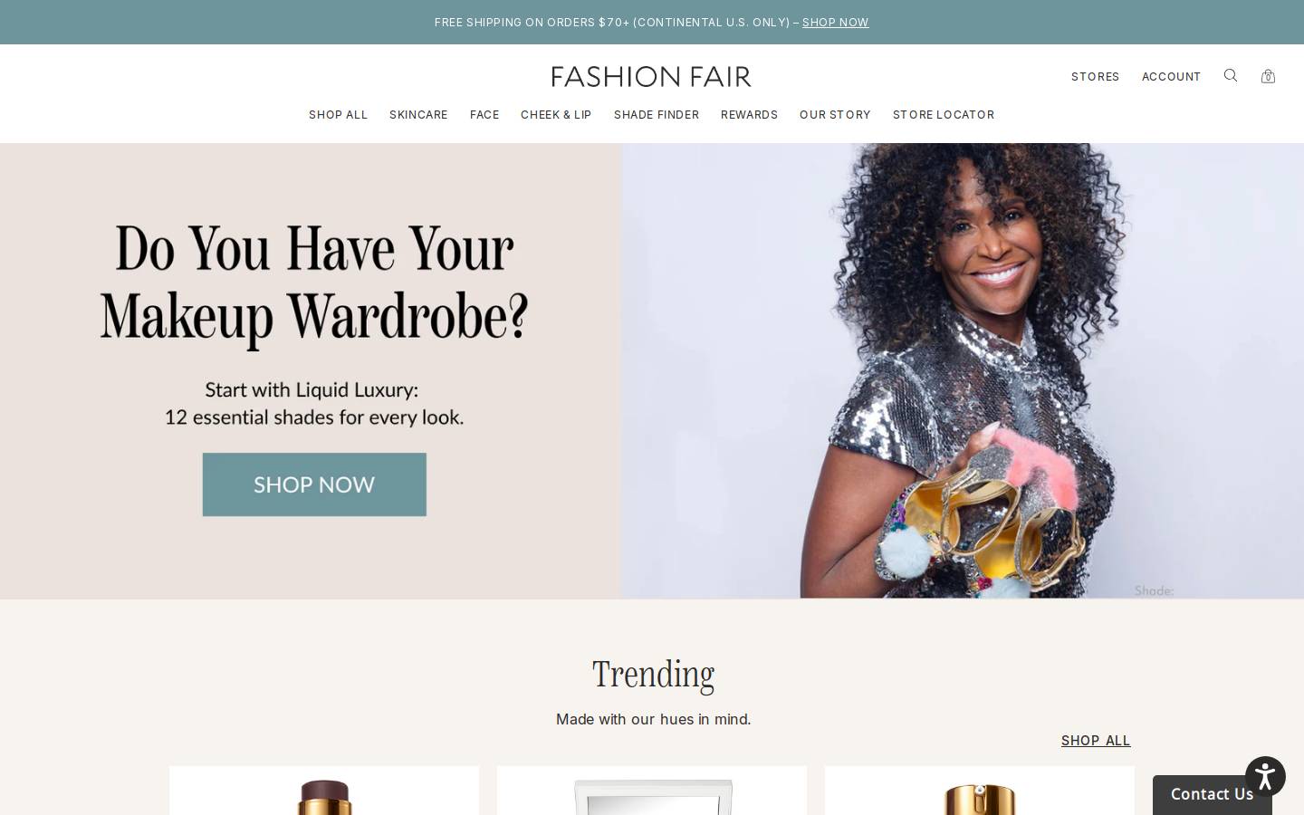 fashionfair.com homepage screenshot