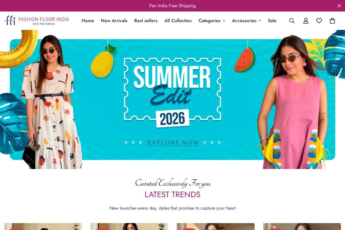 Fashion Floor India homepage screenshot