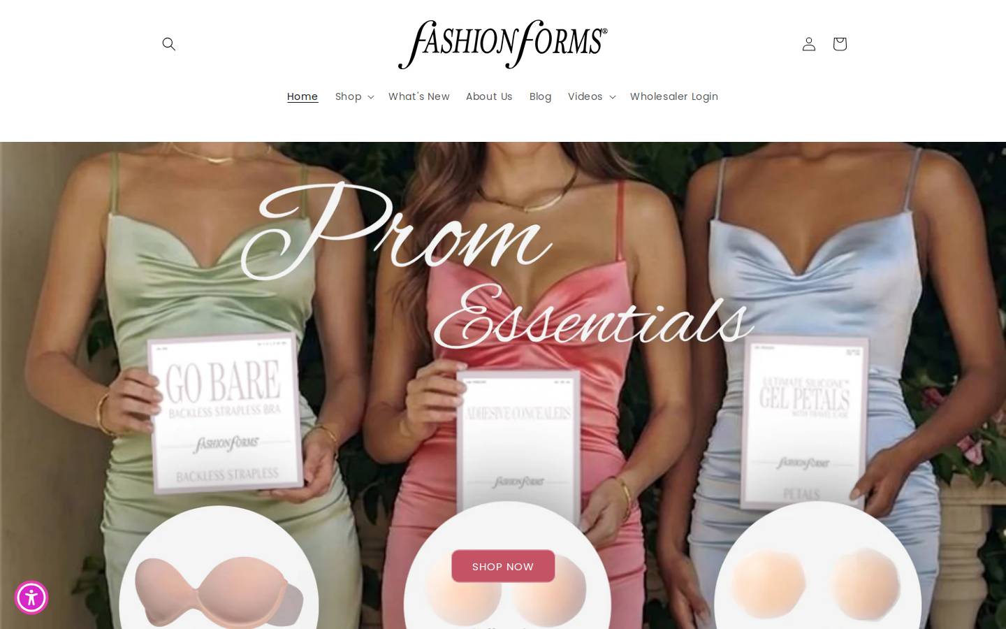 Fashionforms.com homepage screenshot
