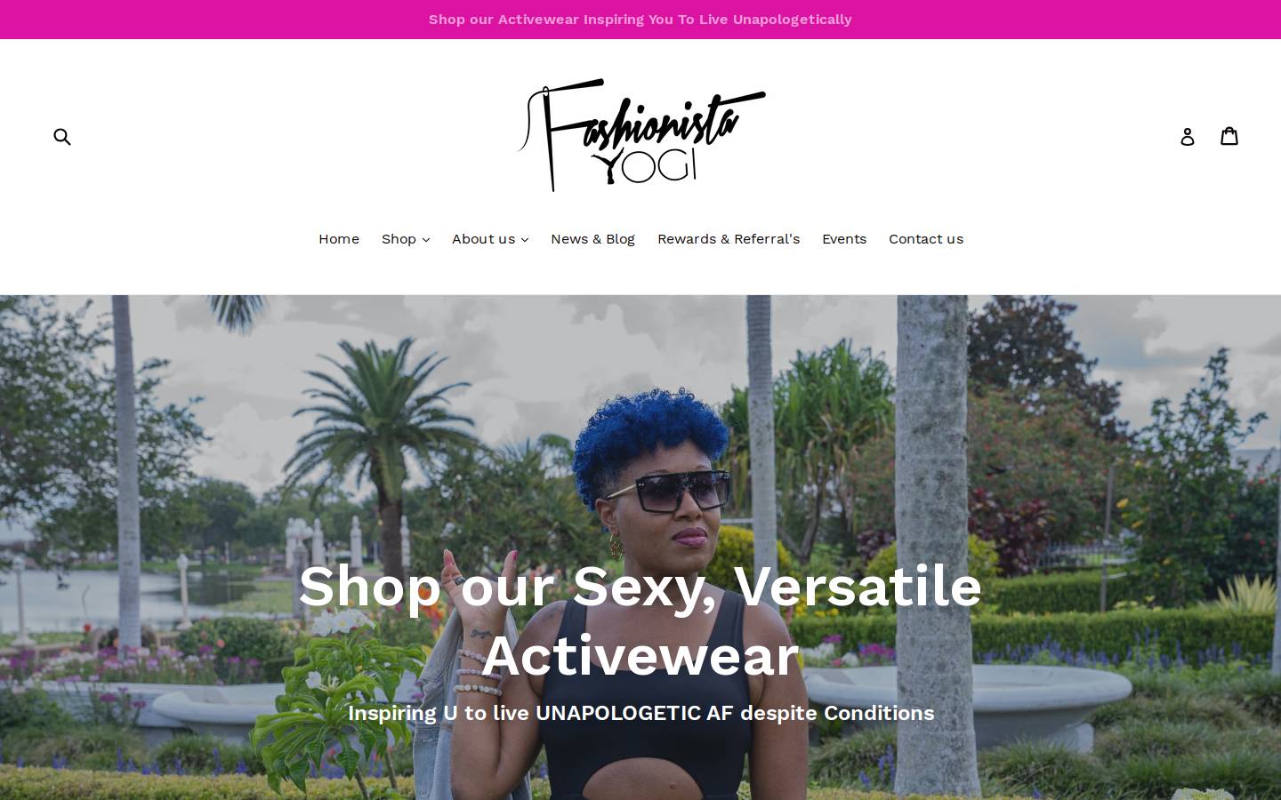 fashionistayogi.com homepage screenshot