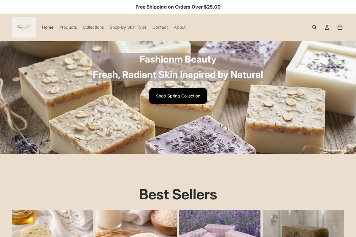 fashionmbeauty.com homepage screenshot