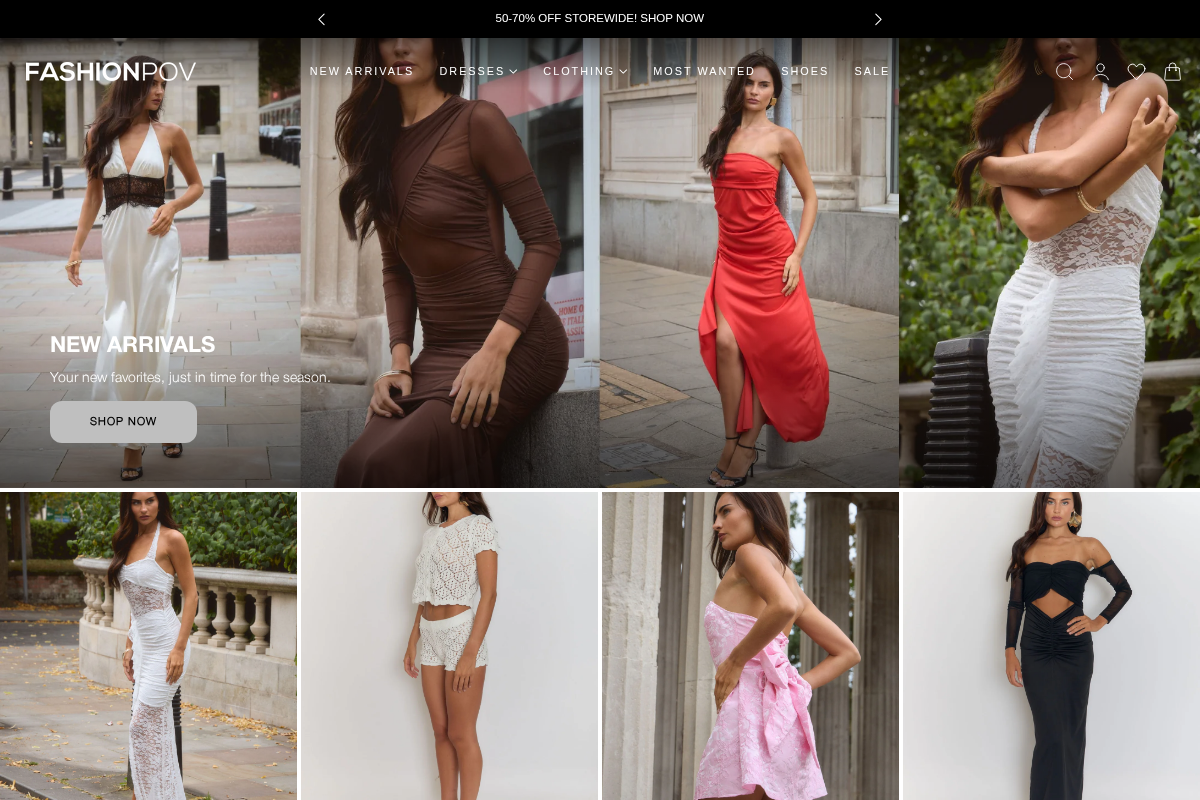 Fashion Pov homepage screenshot