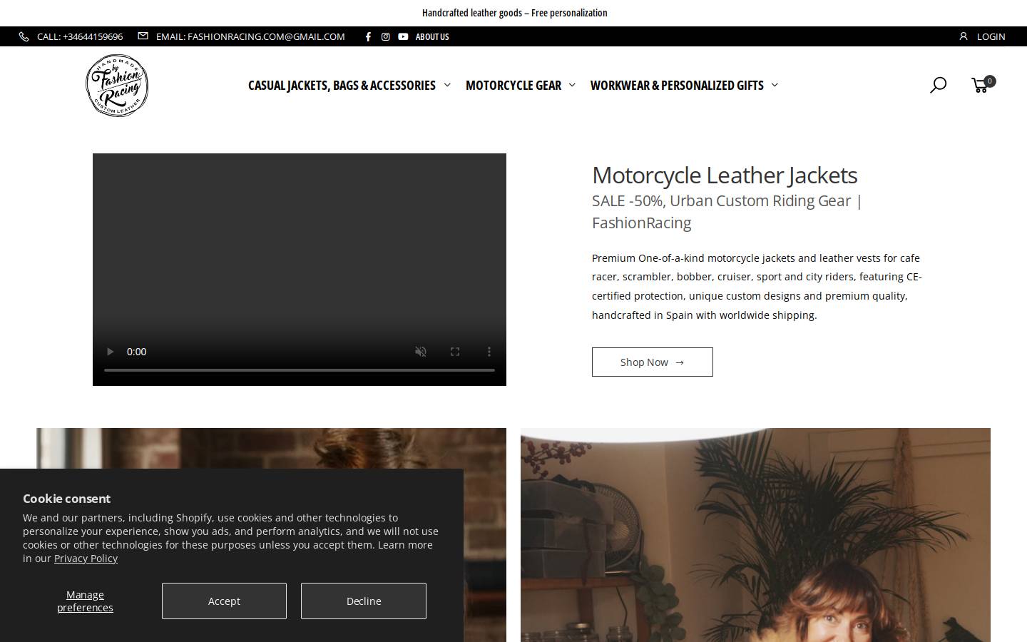 Fashionracing homepage screenshot