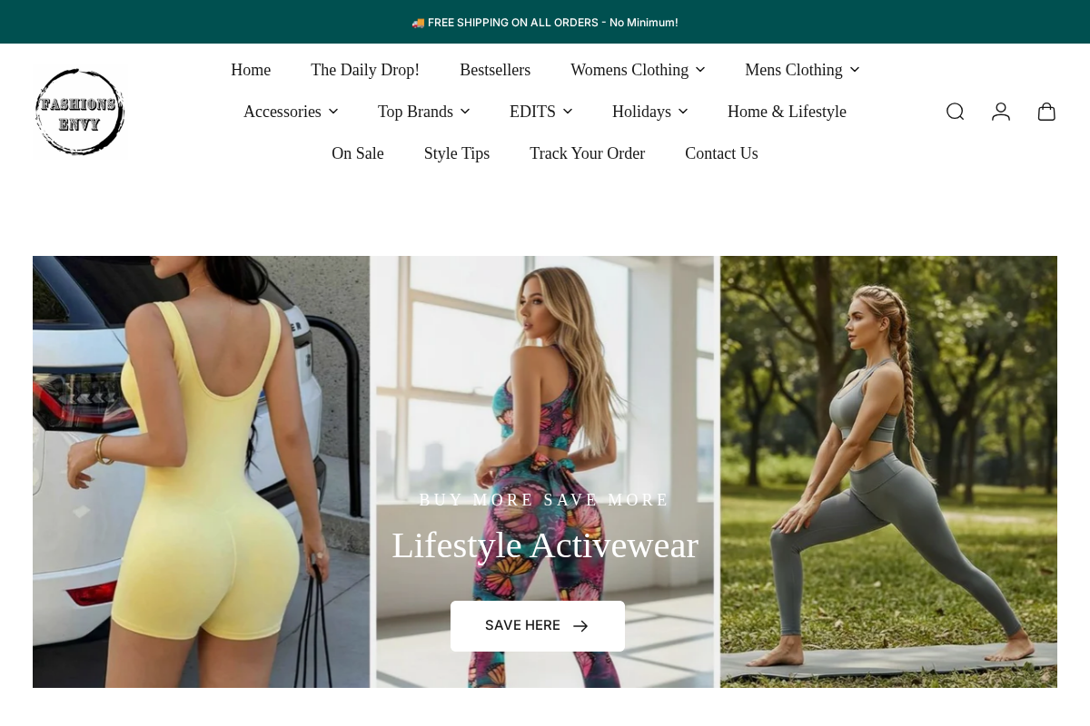 Fashions Envy homepage screenshot