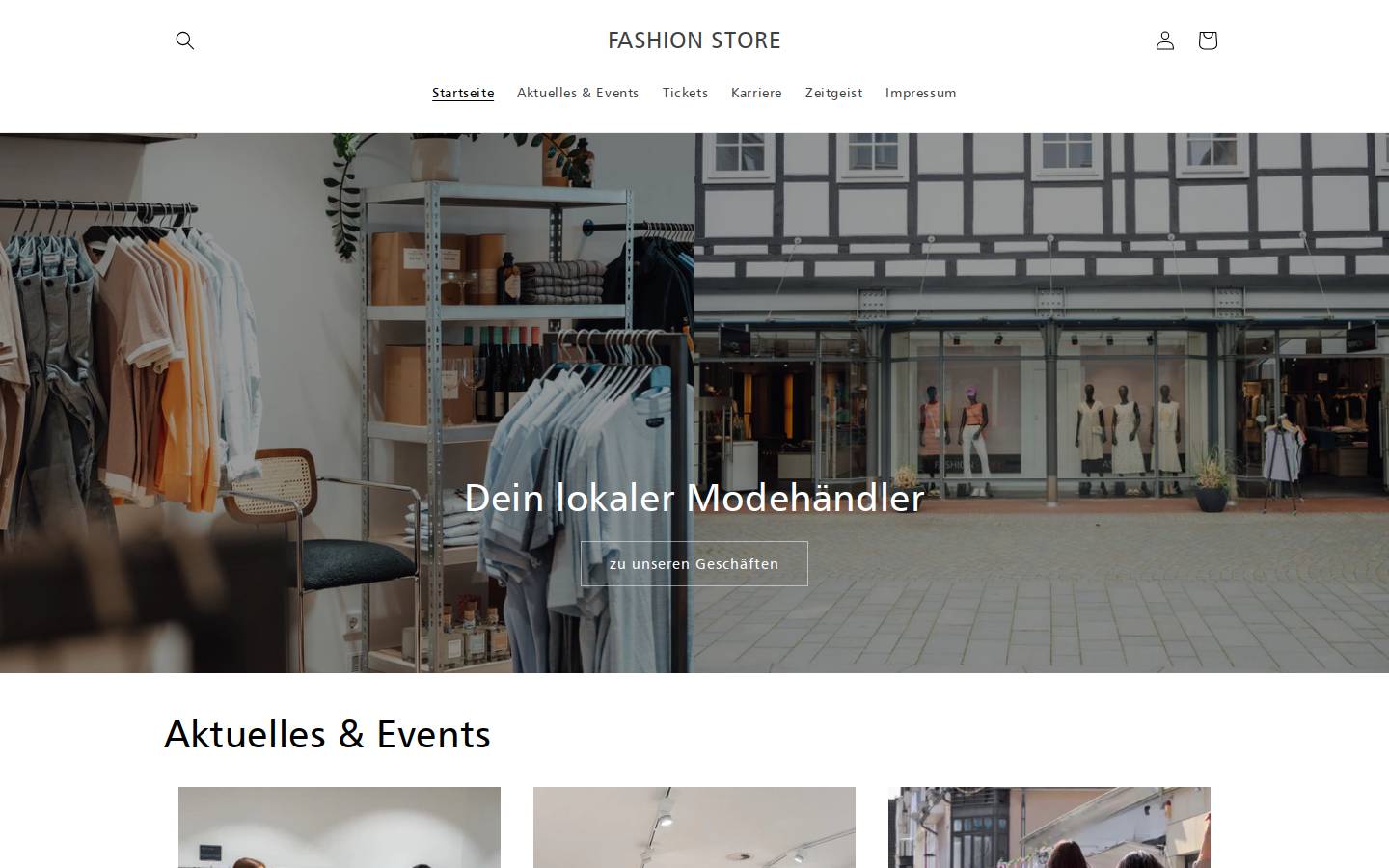 fashionstore.de homepage screenshot