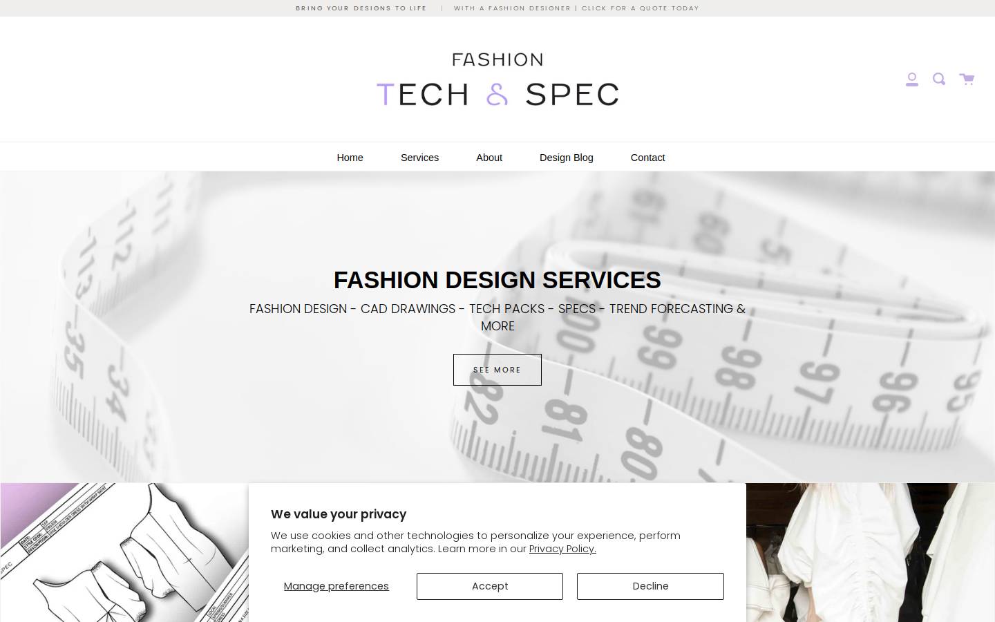 fashiontechandspec.com homepage screenshot