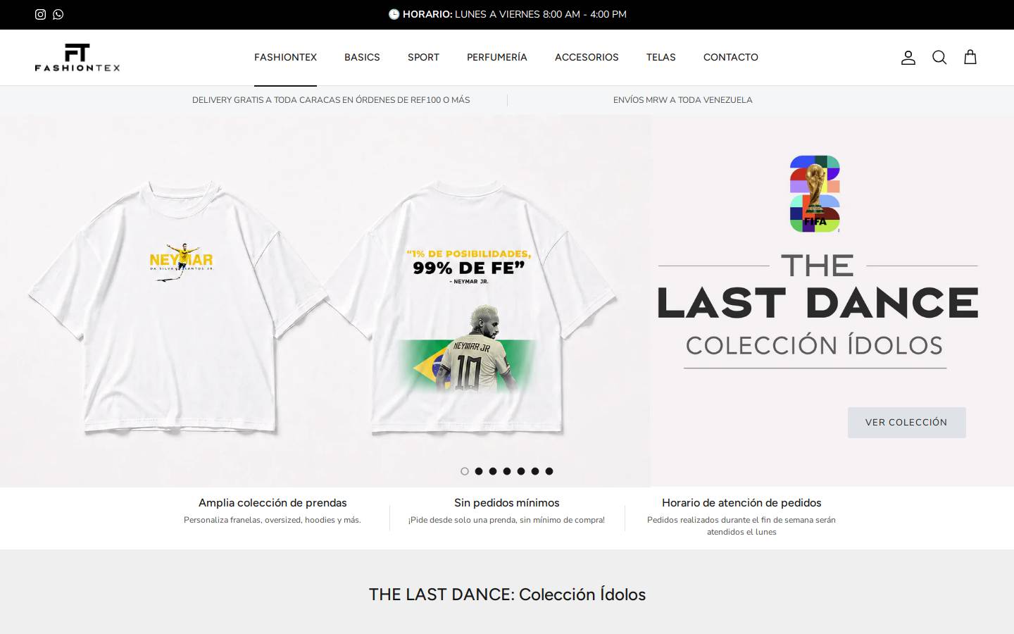 fashiontexve.com homepage screenshot