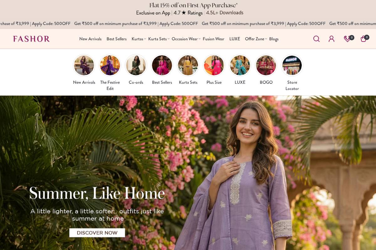 fashor.com homepage screenshot