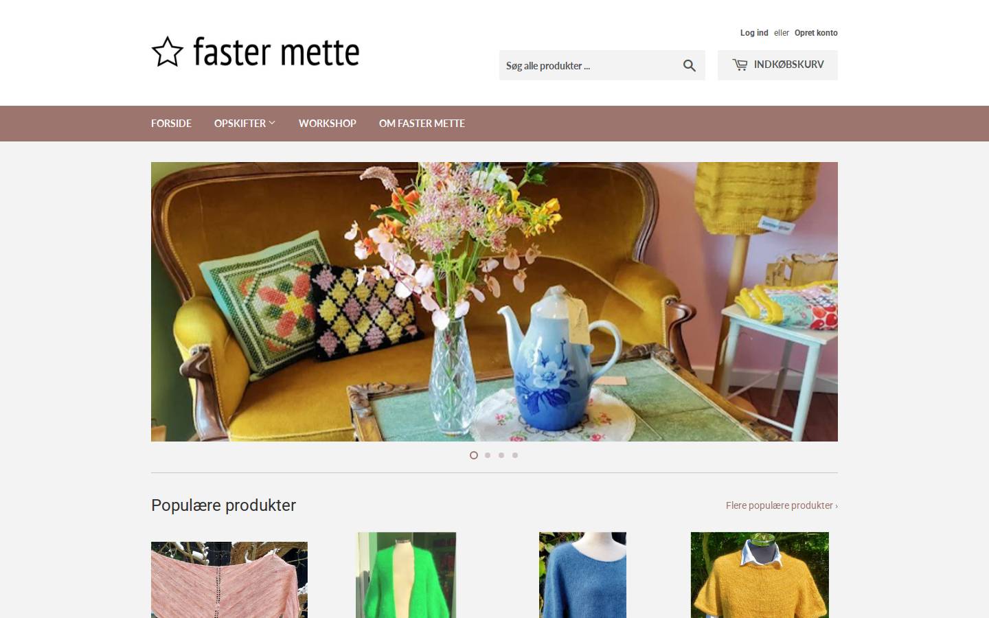 fastermette.dk homepage screenshot