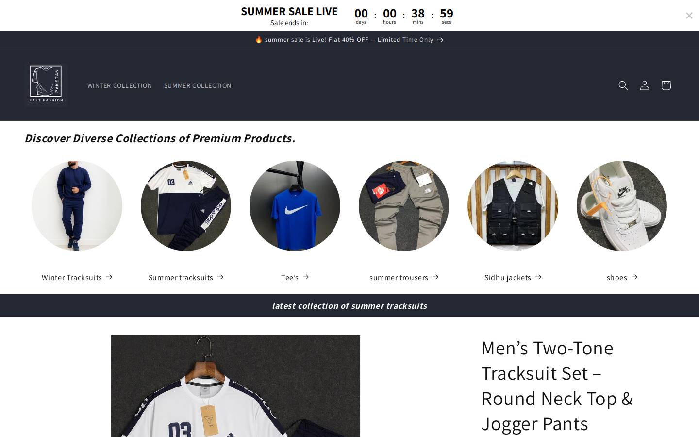 fastfashionpk.com homepage screenshot
