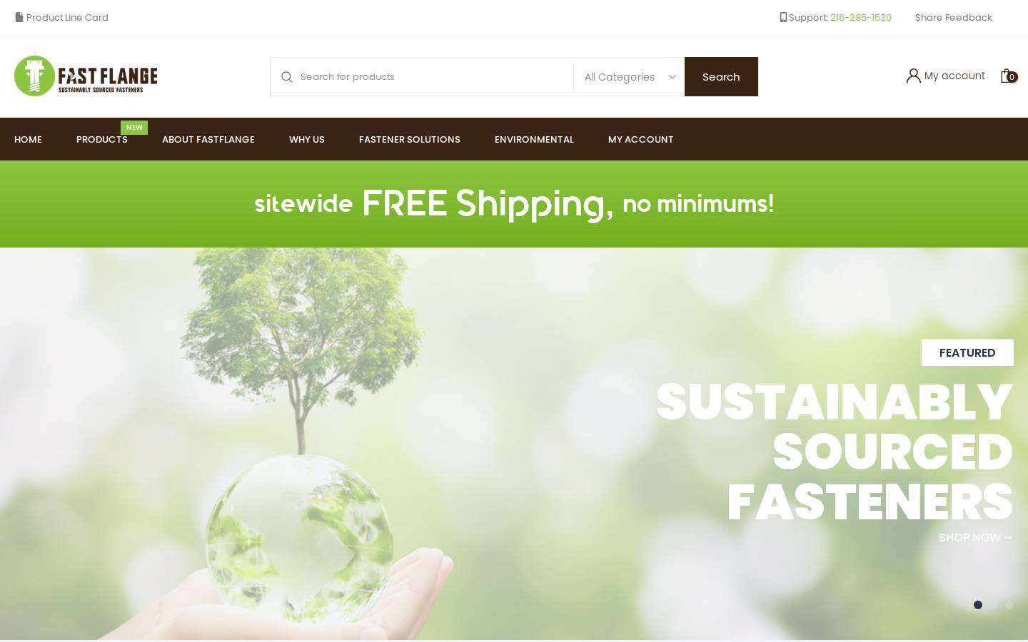 fastflange.com homepage screenshot